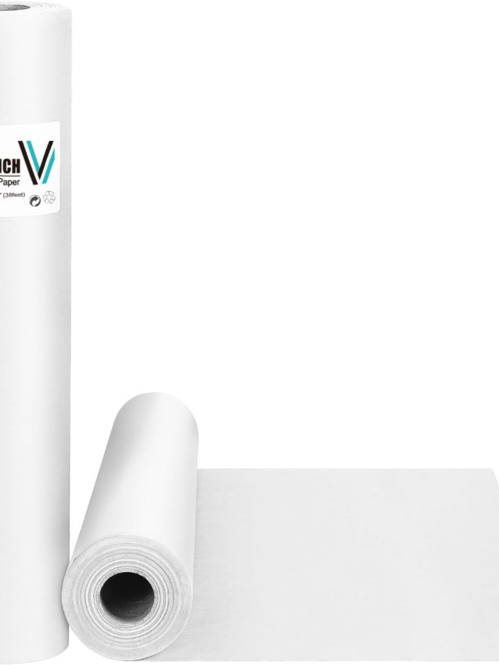 15''×450'' White Wrapping Paper Roll